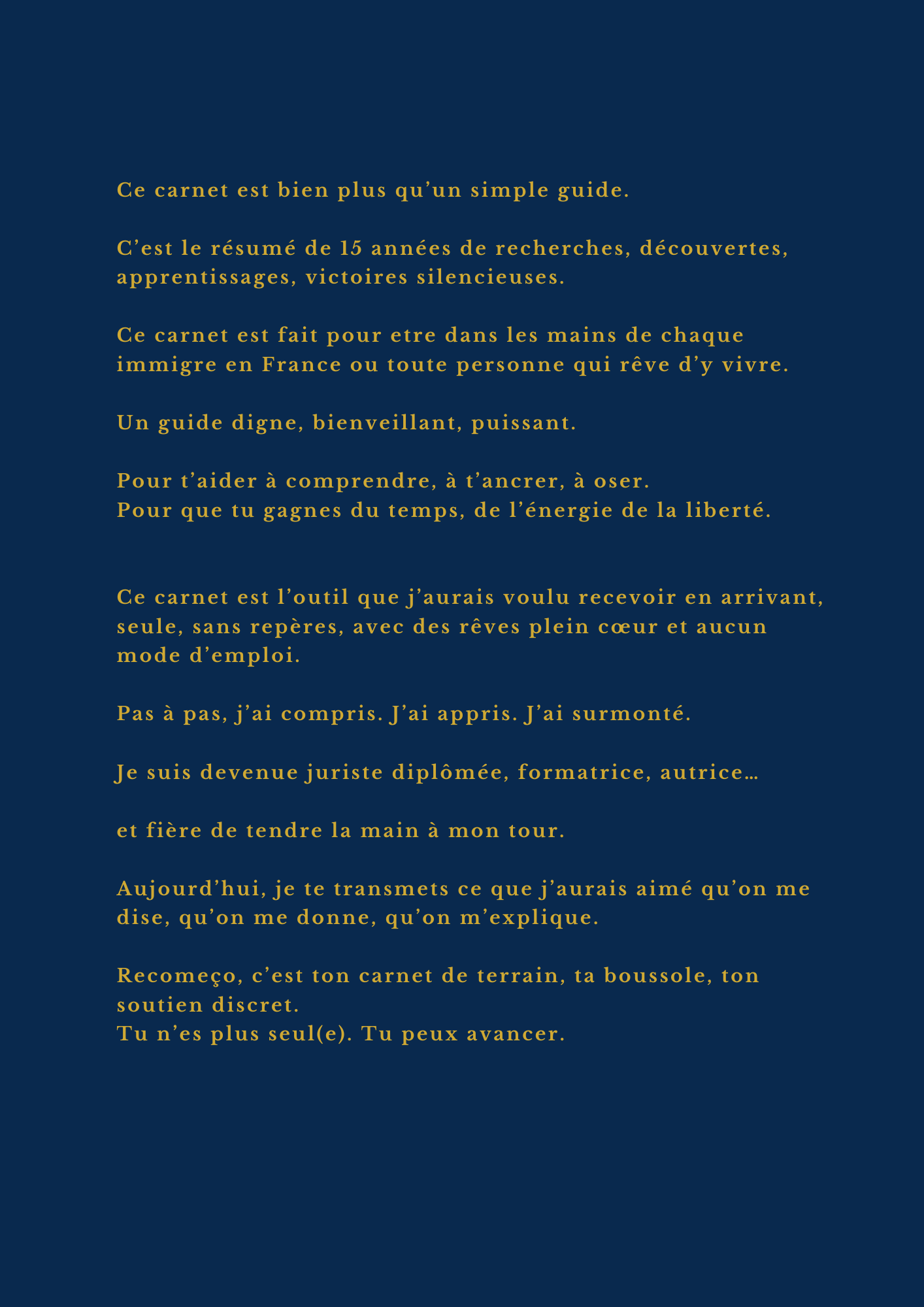 Recomeço- Le Carnet pour un nouveau départ